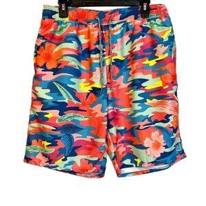 Neff Multicolor Floral‎ Swim Trunks Board Shorts L Hawaiian Beach Tropical